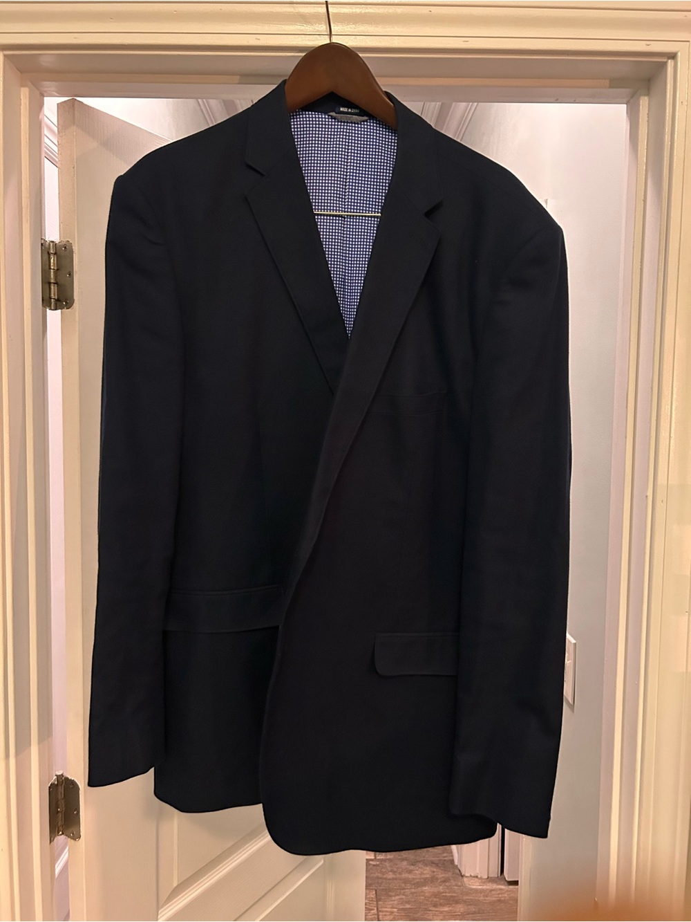 crown & ivy Navy Single-Breasted Sport Coat